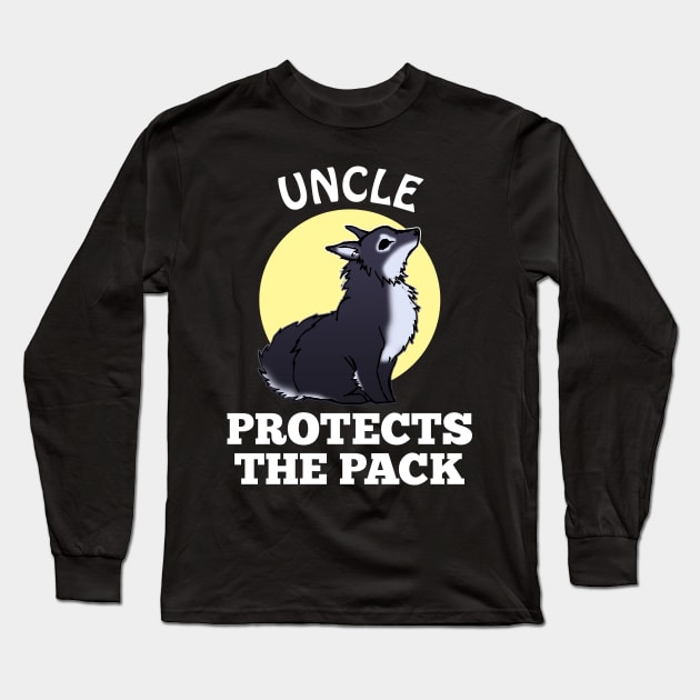 Uncle Protects the Pack Long Sleeve T-Shirt by WordWind